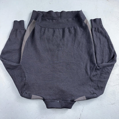 VTG 1960s Kintted Shirt Polo Gray Loop Collar Cardigan Sweater Rockabilly Kramer