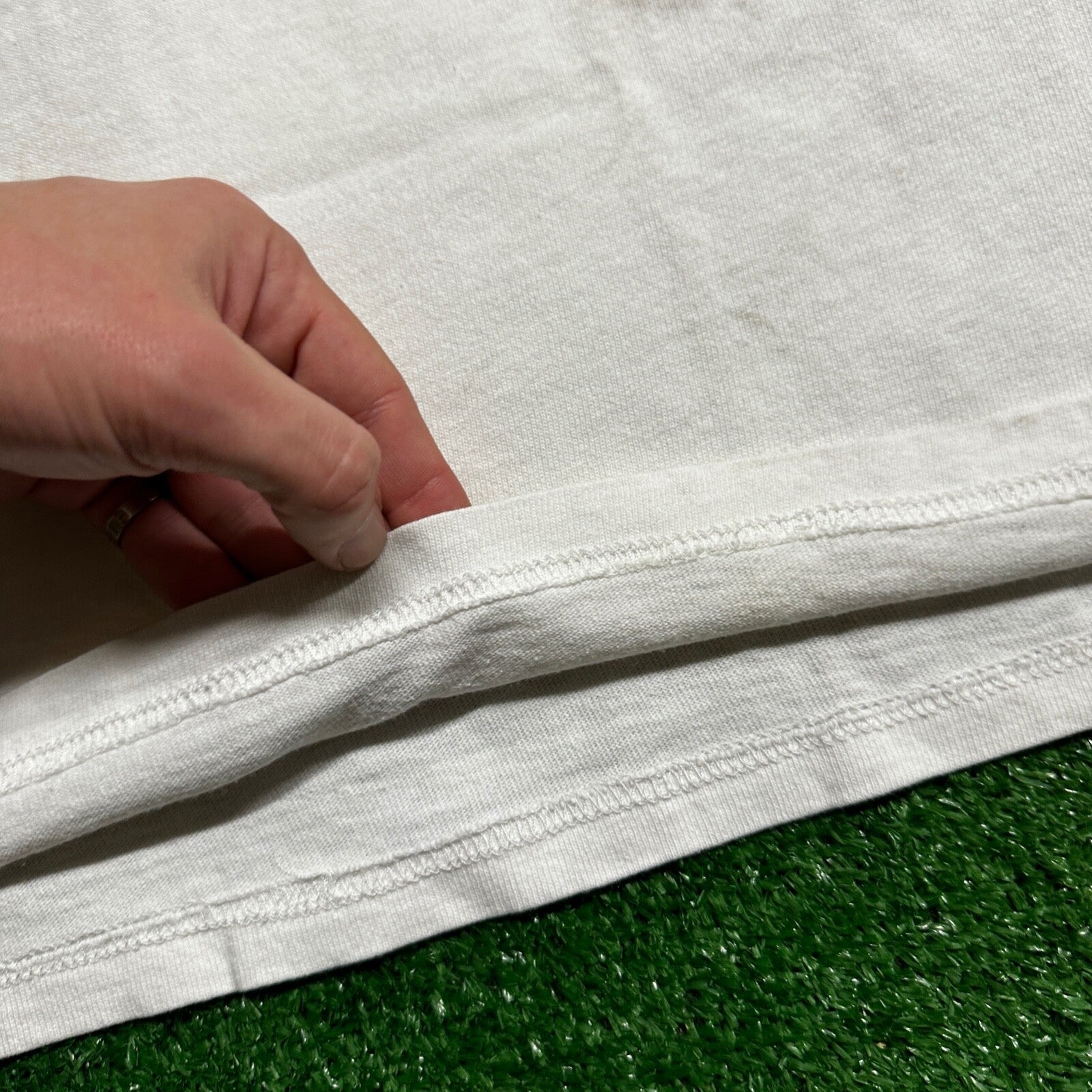 Champion USA White 80s Vintage T Shirt Basic Spellout Logo Gym Basic Graphic Lot