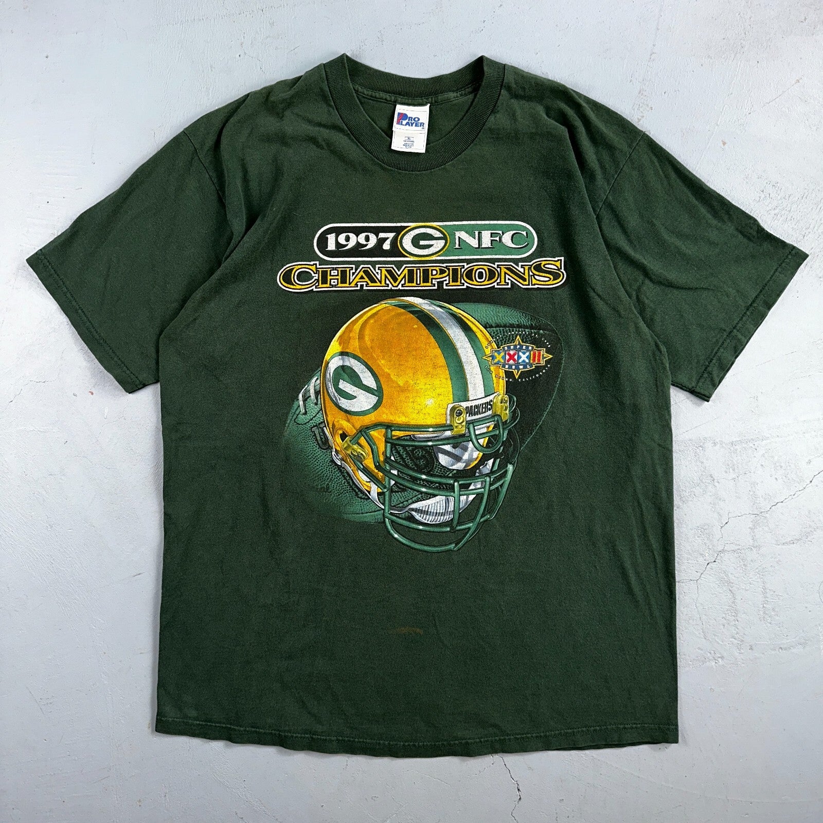 Green Bay Packers 1997 NFL Pro Player Vintage T Shirt Green XL 90s Football USA