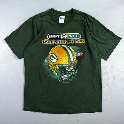 Green Bay Packers 1997 NFL Pro Player Vintage T Shirt Green XL 90s Football USA