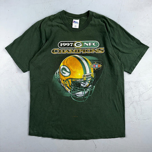 Green Bay Packers 1997 NFL Pro Player Vintage T Shirt Green XL 90s Football USA