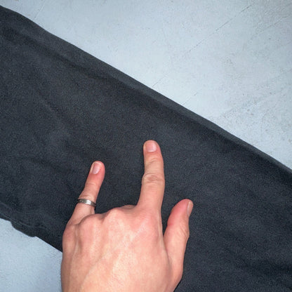 Faded Black Long Sleeve Y2K VTG T Shirt 2000s AAA Thrashed Cool Blank Tee Rips