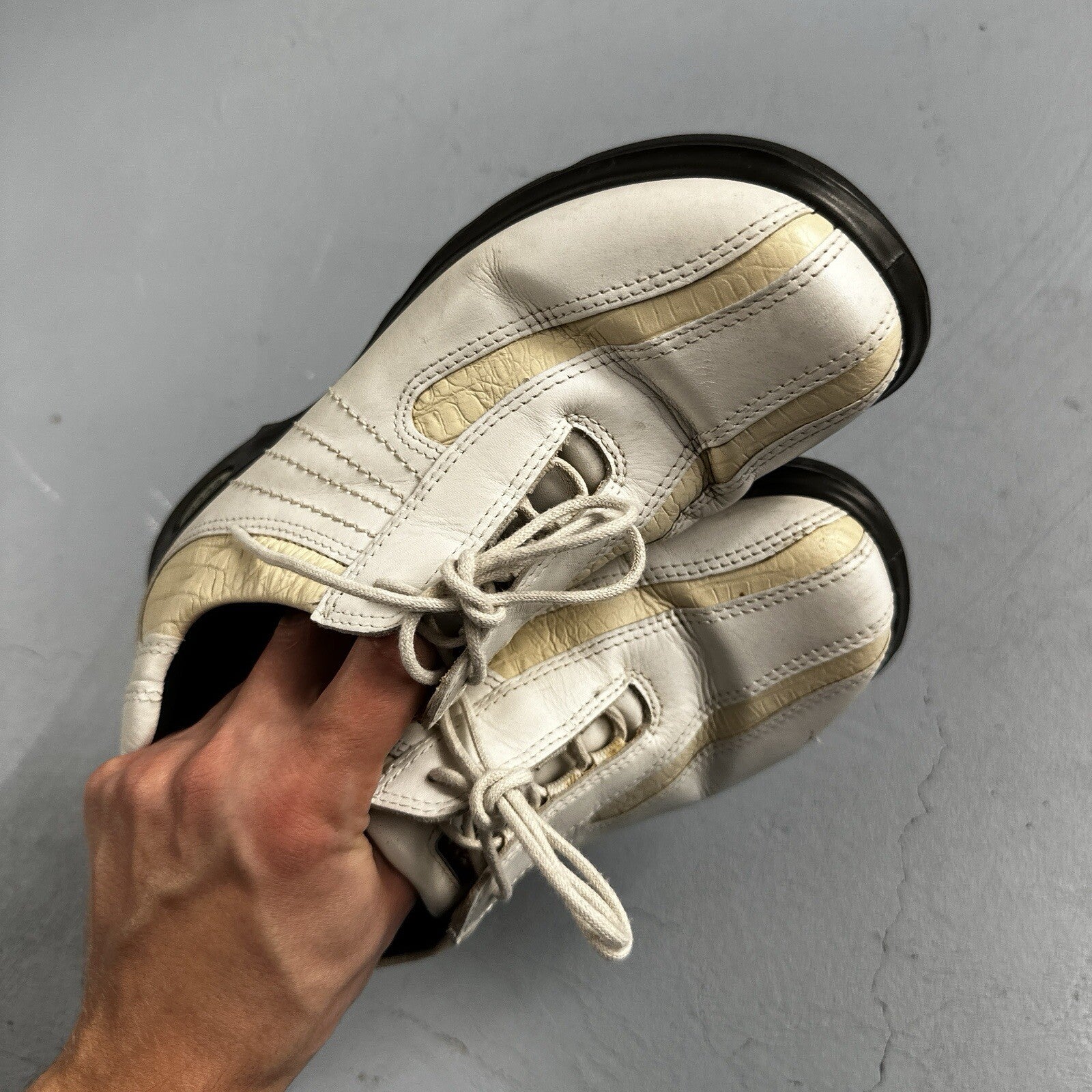 Ecco Shoes Womens 37 Soft Cleat Golf Sneakers Lace Up White Leather Comfort