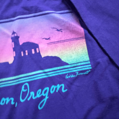 Bandon Oregon Vintage T Shirt 80s Hanes 50/50 PDX Portland Sea Ocean Travel