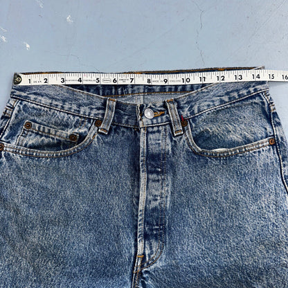 Levis 501 Vintage 90s USA XX Straight Leg Jeans Blue Med Wash 31x34 Act 29x32