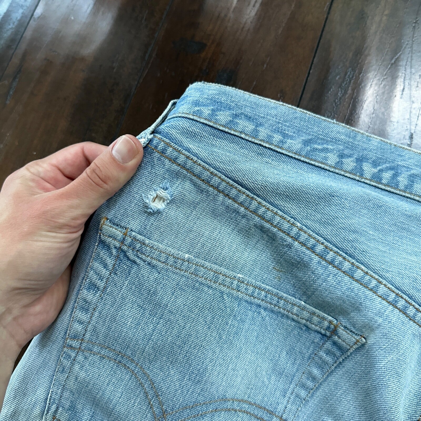 Vintage LEVIS 501XX Jeans Big E 1960s Denim Redline Selvedge 33x31 USA 60s 66