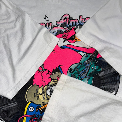 Johnny Limbo SIGNED VTG T Shirt 90s Music Band Falmingo Funny Guitar Rock Vinyl