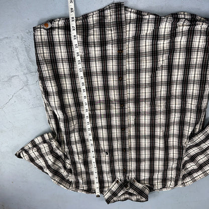 Carhartt Men's Shirt Essential Plaid Button Down Short Sleeve 101552 001 Sz L