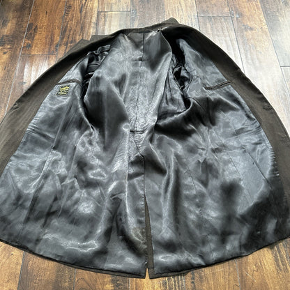 1960s 1970s Brown Striped Sport Jacket VTG Mens Suit 44 33x32 Rockabilly Wool