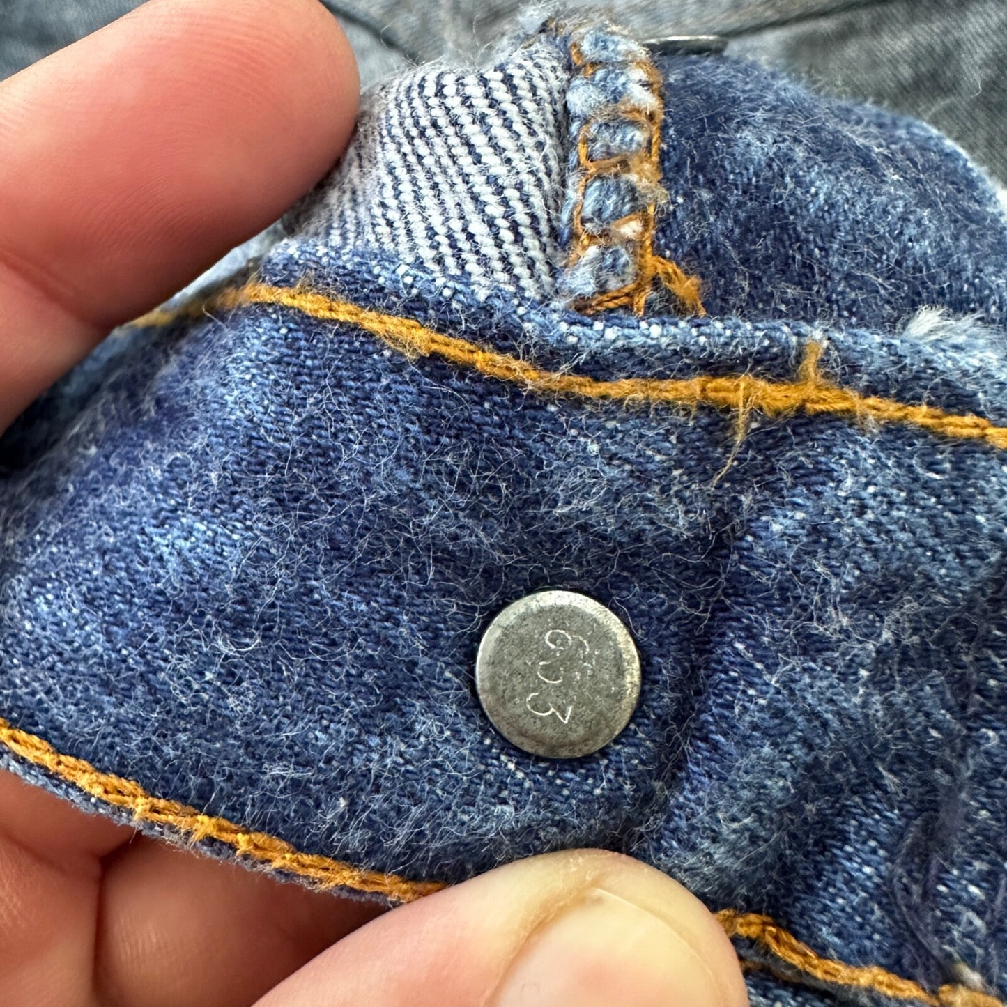 VTG 80s Levis 501 Button Fly 38x36 USA Tag Jeans Straight Wash Blue XX Act 34x32