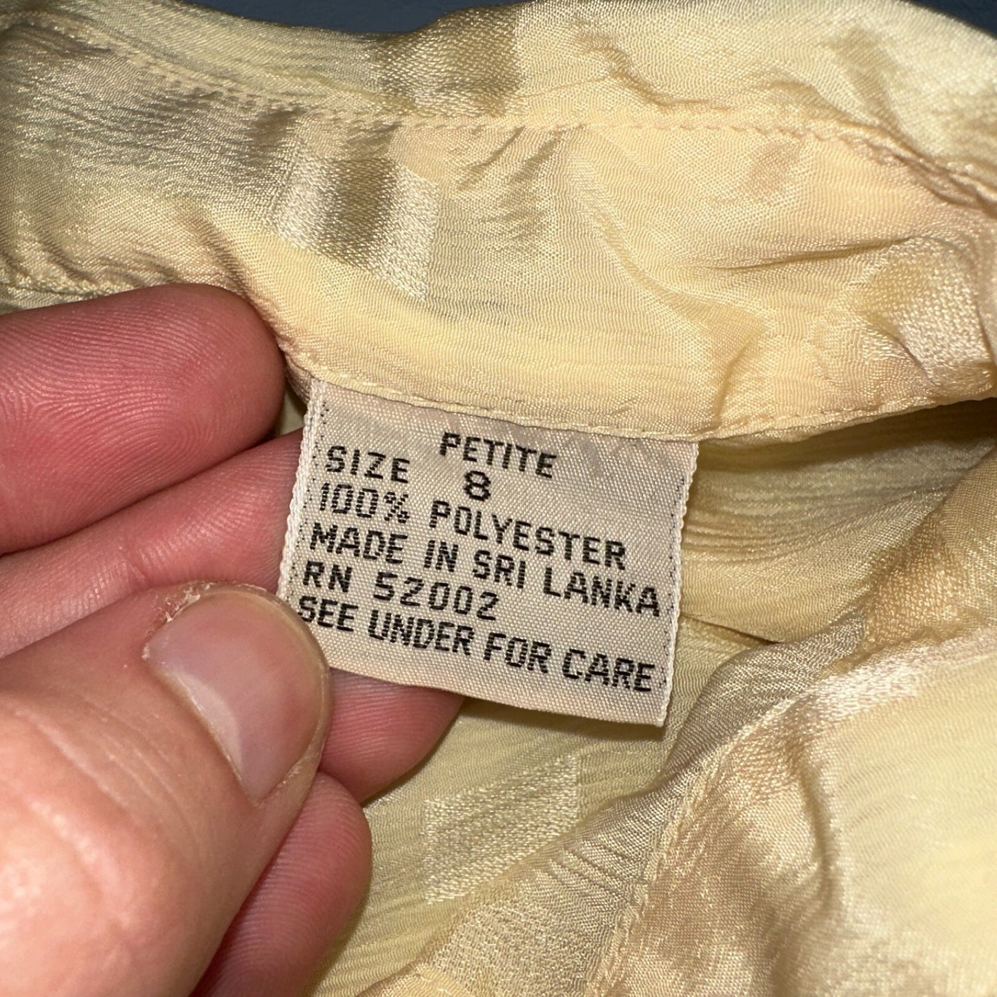 Liz Claiborne VTG Womens Button Front Blouse Shirt 8 P Crop Petite Checker