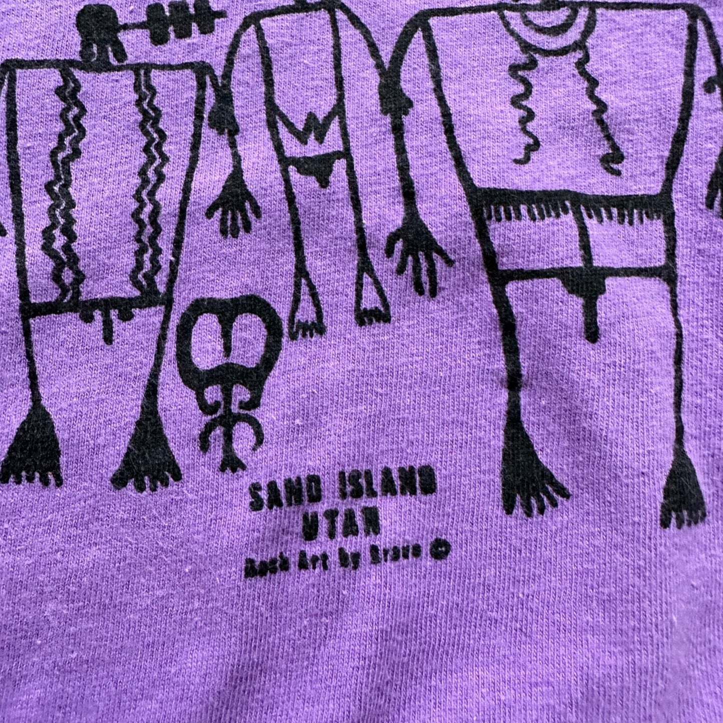 Sand Island Hanes XL Beefy Vintage T Shirt 80s 1980s Purple Skater Hipster