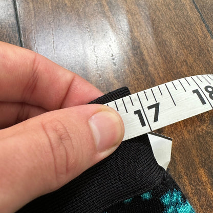 Vintage Yoga Crazy Print Hippie Boot Cut Beach Teal Green Black Gym 90s Y2K