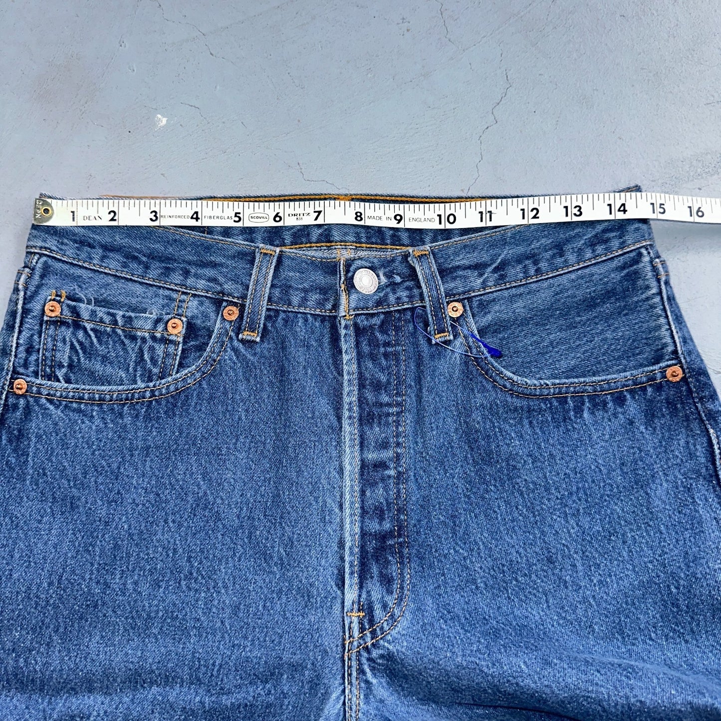 Levis 501 Vintage 90s USA XX Straight Leg Jeans Blue Med Wash 32x33 Act 29x29