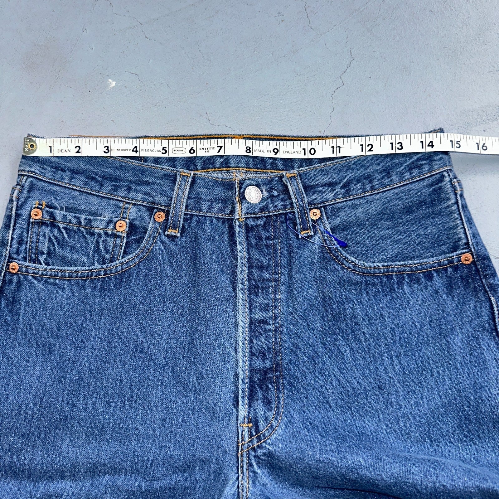 Levis 501 Vintage 90s USA XX Straight Leg Jeans Blue Med Wash 32x33 Act 29x29