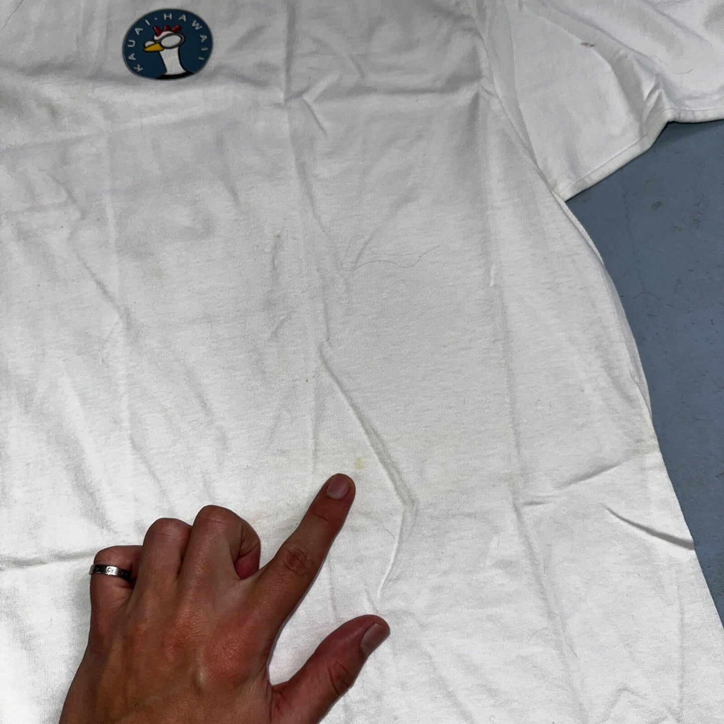 Kaui Hawaii Funny Chicken Cat VTG T Shirt Y2K 2XL Rap Music Quote Hilarious Joke