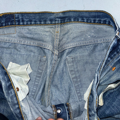 Levis 501 Vintage Y2K 90s XX Straight Leg Jeans Blue Med Wash 38x34 Act 37x31