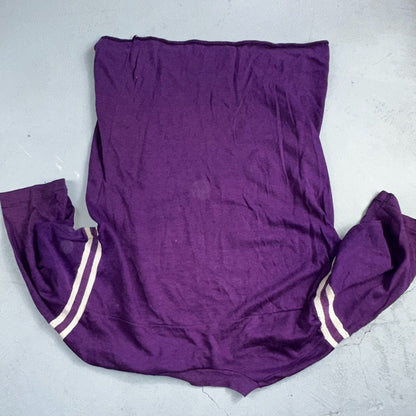 Abilene Christian University Texas 70s VTG T Shirt Football Raglan Purple 1970s