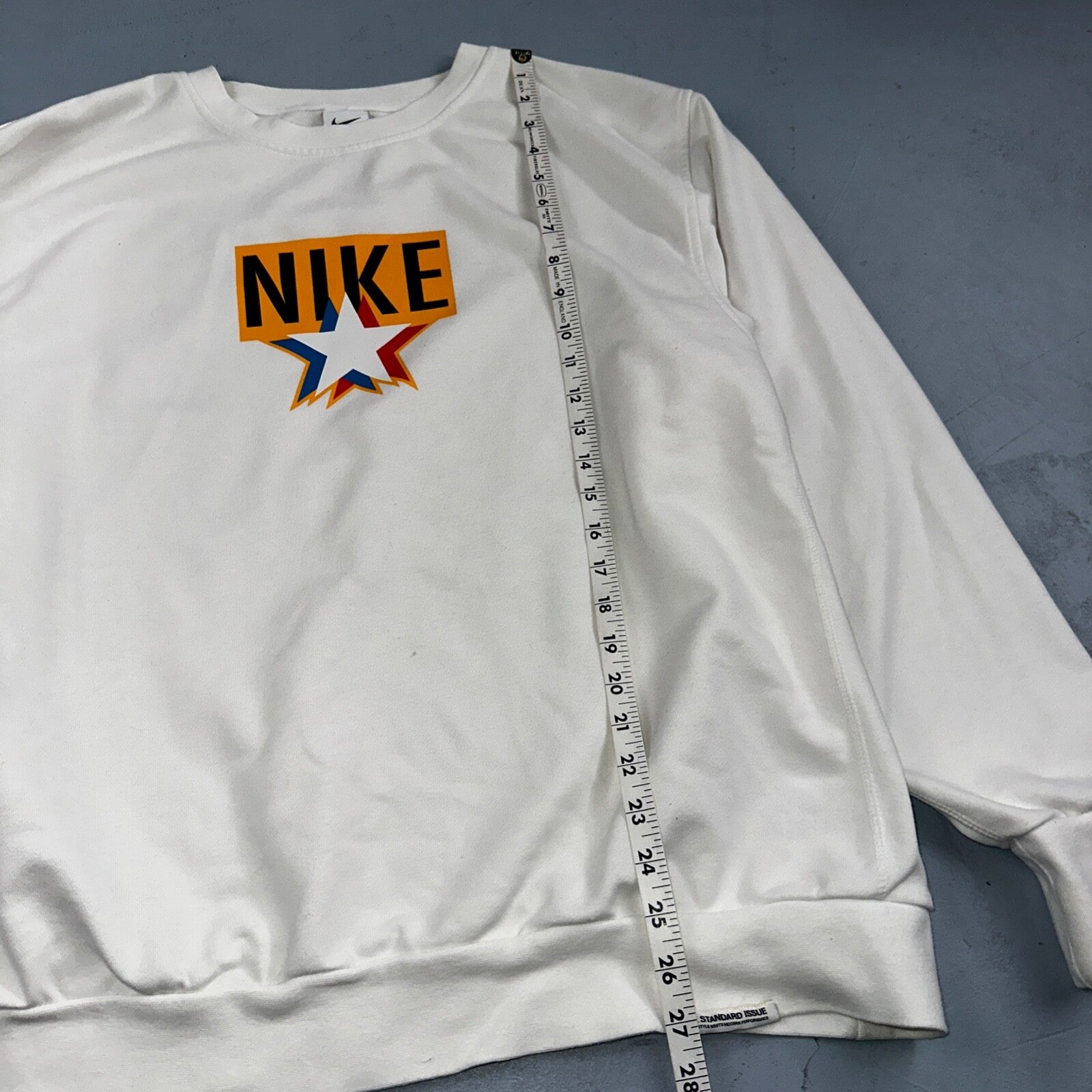 Nike Mens Sweatshirt Dri-Fit Pullover Sz XL White Cream Sweater DV7974-133