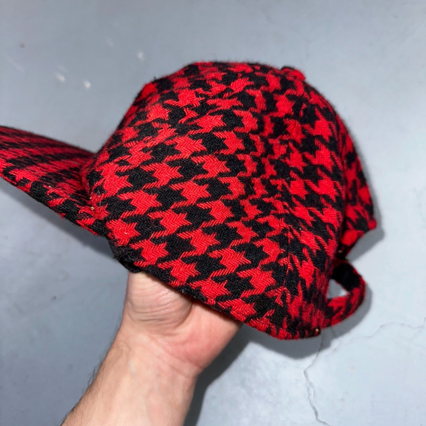 Vintage GAP Wool Hat Cap Adult One Size Adjustable Strapback USA Made 90s Red