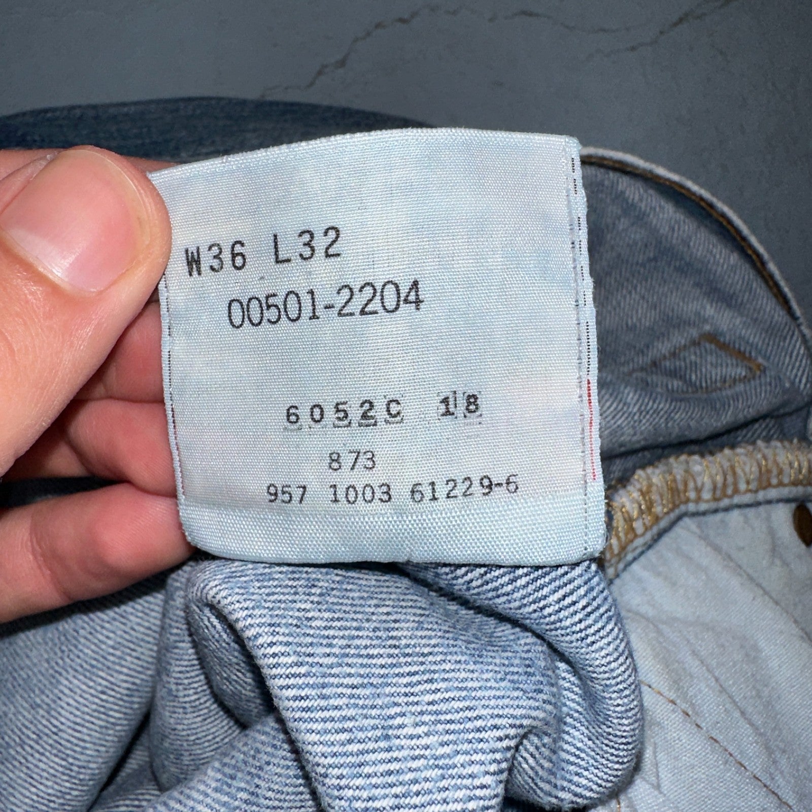 Levis 501 Vintage Y2K 90s XX Straight Leg Jeans Blue Light Wash 36x32 Act 35x31