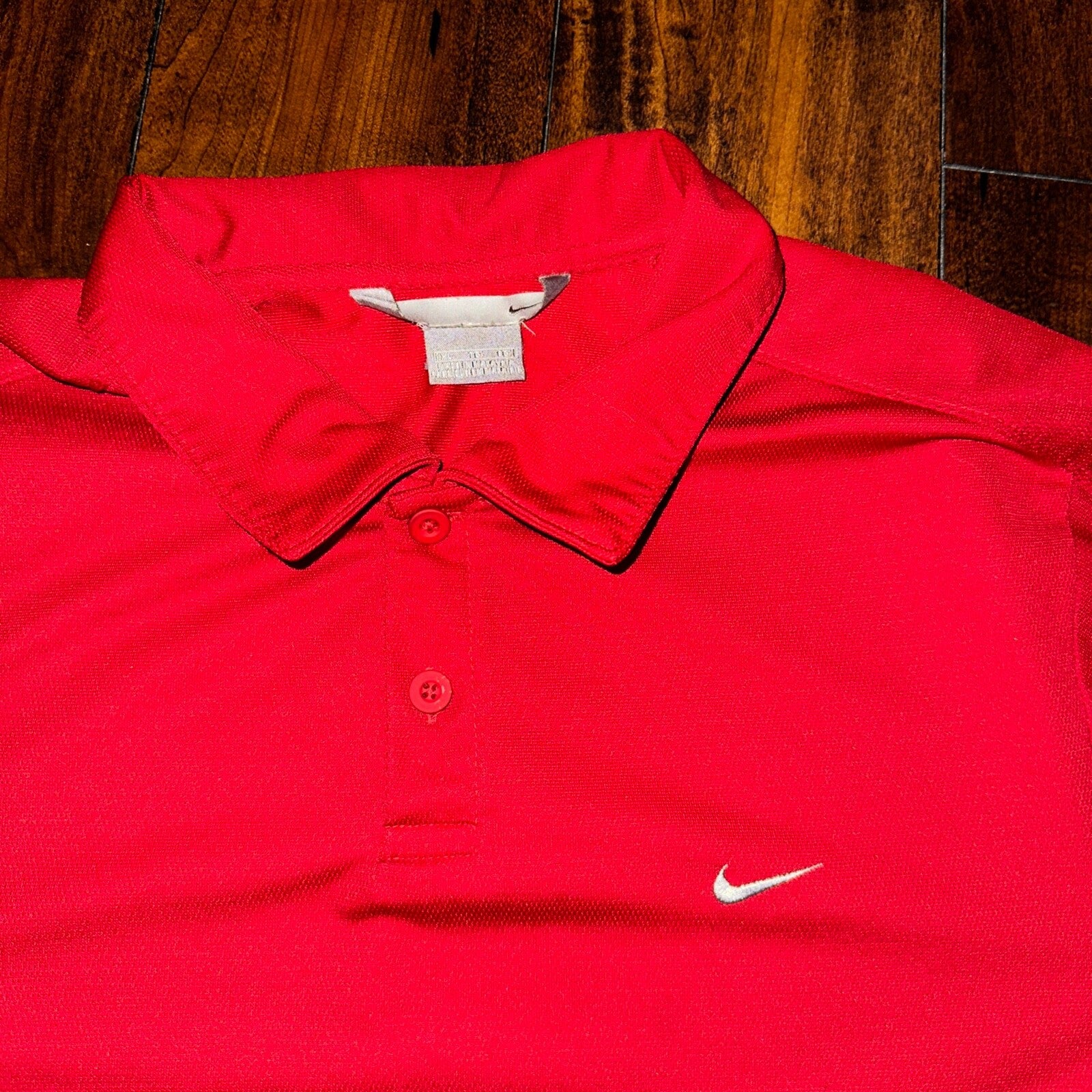Nike Red Polo XL Vintage T Shirt Basic Y2K 90s Golf Sports Gym