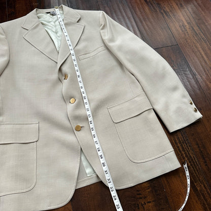 VTG Union Sport Coat Mens 42 Johnson Blazer Button Cricketer 70s 1970s Tan