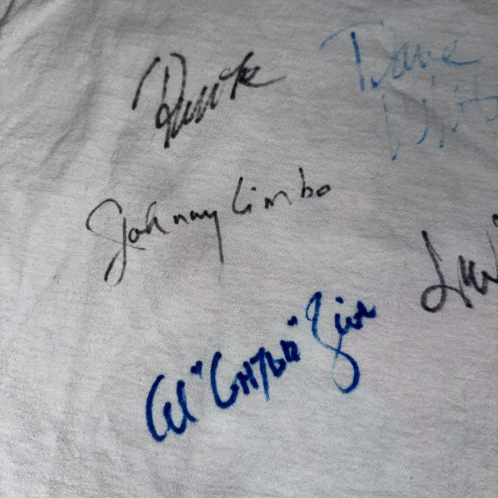 Johnny Limbo SIGNED VTG T Shirt 90s Music Band Falmingo Funny Guitar Rock Vinyl