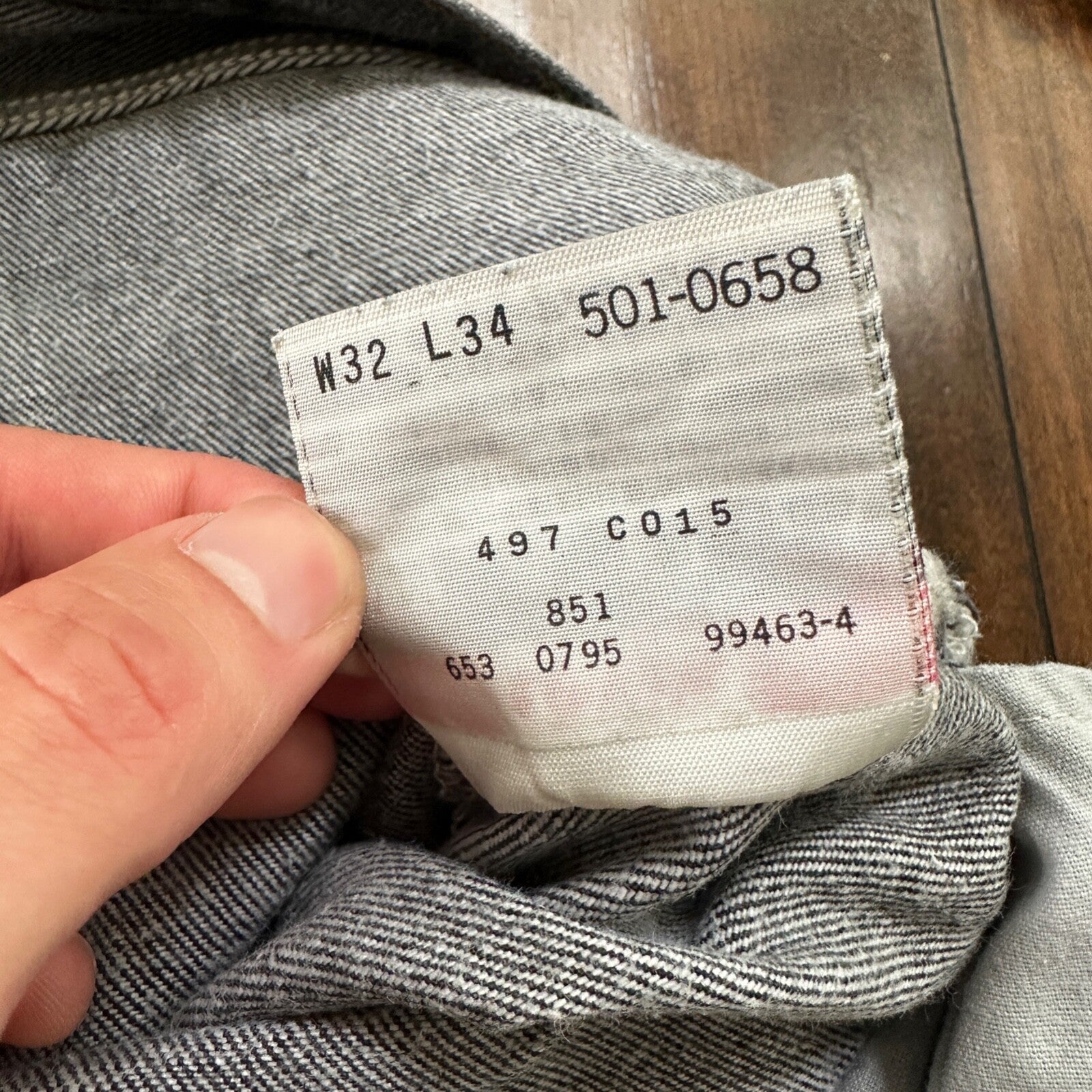 VTG 90s Levis 501 Button Fly 32x34 USA Tag Jeans Black Wash XX Act 30x32