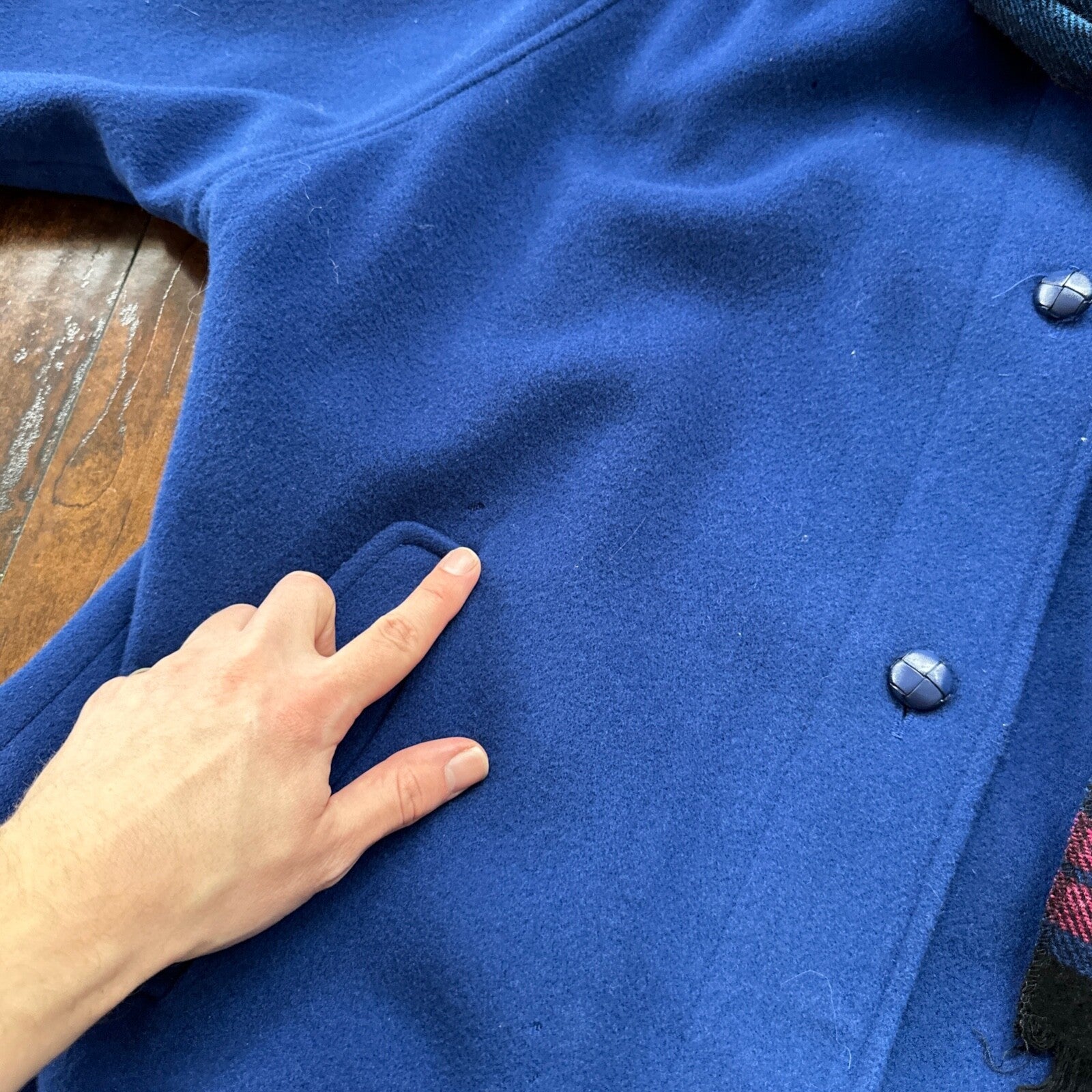 VTG Ferncroft Women's Fleck Blazer Jacket USA Union Made Sz 14 80s Pea Coat