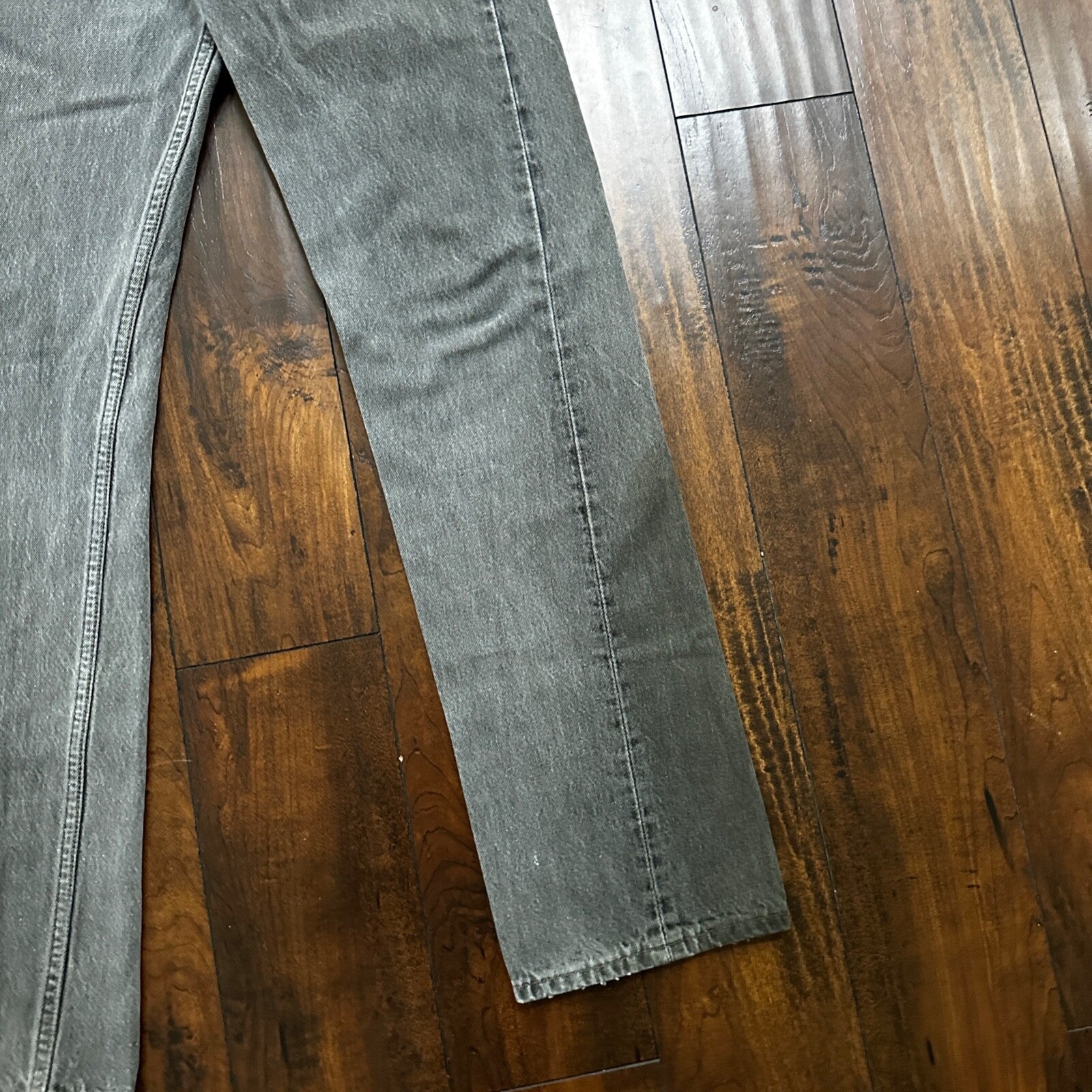 VTG 90s Levis 501 Button Fly 33x34 USA Tag Jeans Straight Wash Grey XX Act 30x32