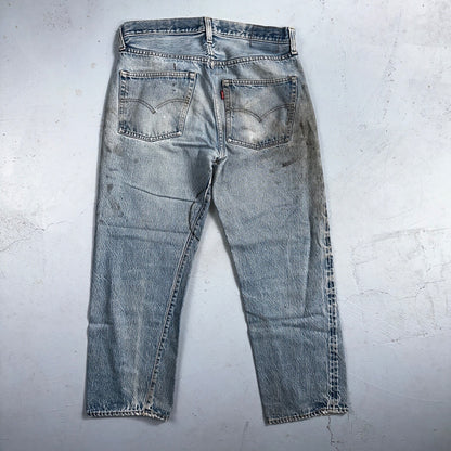 Levis 501 Vintage 80s Redline Selvedge USA XX Jeans Med Wash 34x30 Act 32x26
