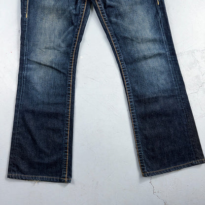 True Religion VTG Billy Big T Blue Jeans Bootcut Y2K Made USA Sz 30 (32x30)