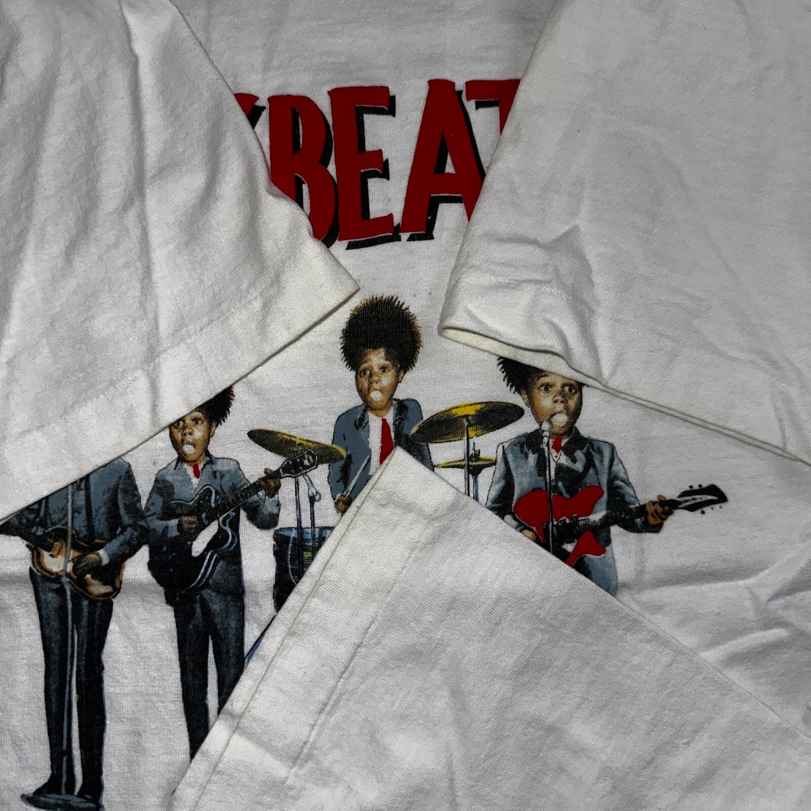 Vintage 1980s Little Rascals Buckwheat The Buckbeats Beatles Shirt 80s Band Rap