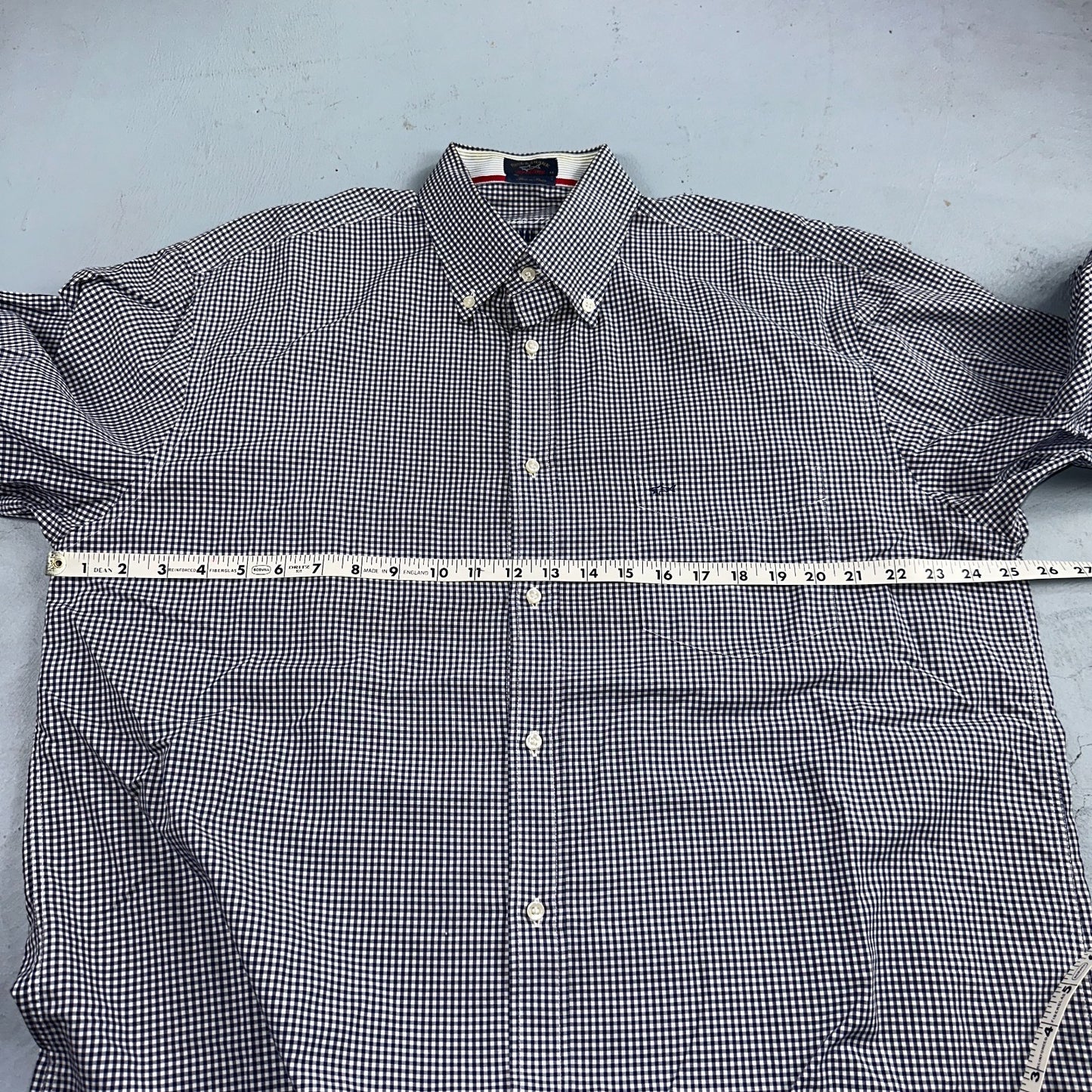 Paul & Shark Yachting Mens 44 Long Sleeve Button Down Shirt Checkered Hamptons