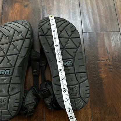 Teva Black Textile Synthetic Spider Rubber Sport Strap Sandals Men’s Sz 14