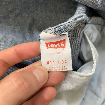 Levis 501 Vintage 90s Straight Leg XX USA Jeans 44x34 Dark Wash Act 40x30