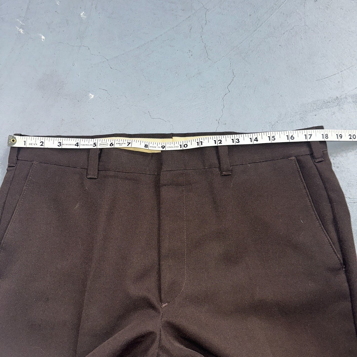 VTG Mens 2 PC Suit 40 Jacket Coat Pants Brown Levis Panatela Polyester 80s