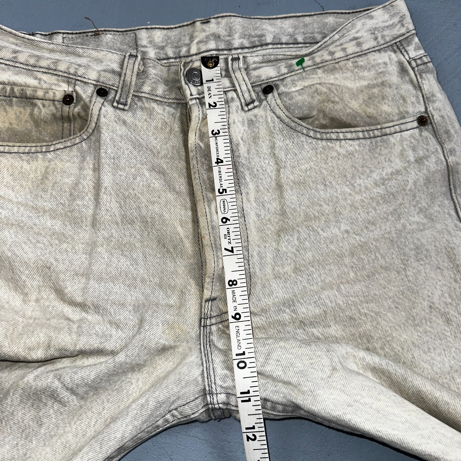 Levis 501 Vintage 90s USA XX Straight Leg Jeans 31x30 Gray Light Wash Act 31x29