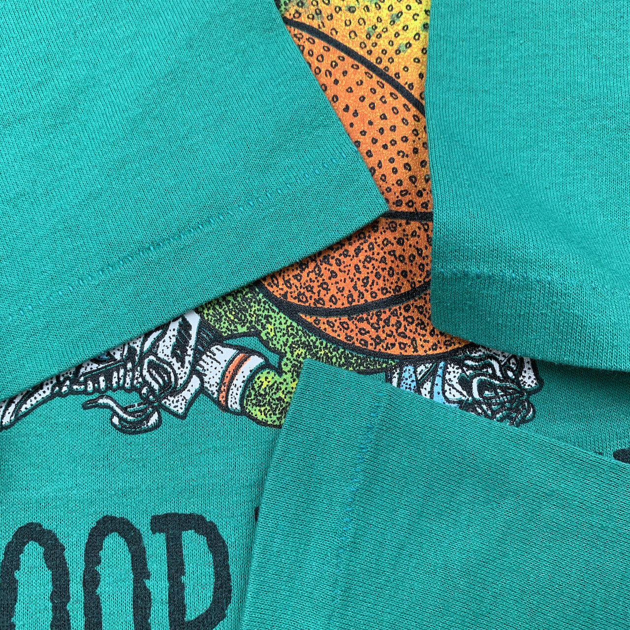 Nike Vintage T Shirt Mens Hoop Monster Cartoon Rare 80s Jordan Green Rap Sports