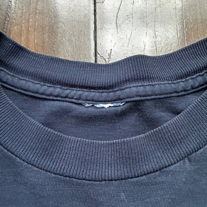 Navy Blank Thrashed Stained 1980s 80s 90s Vintage T Shirt Lot Basic Blue