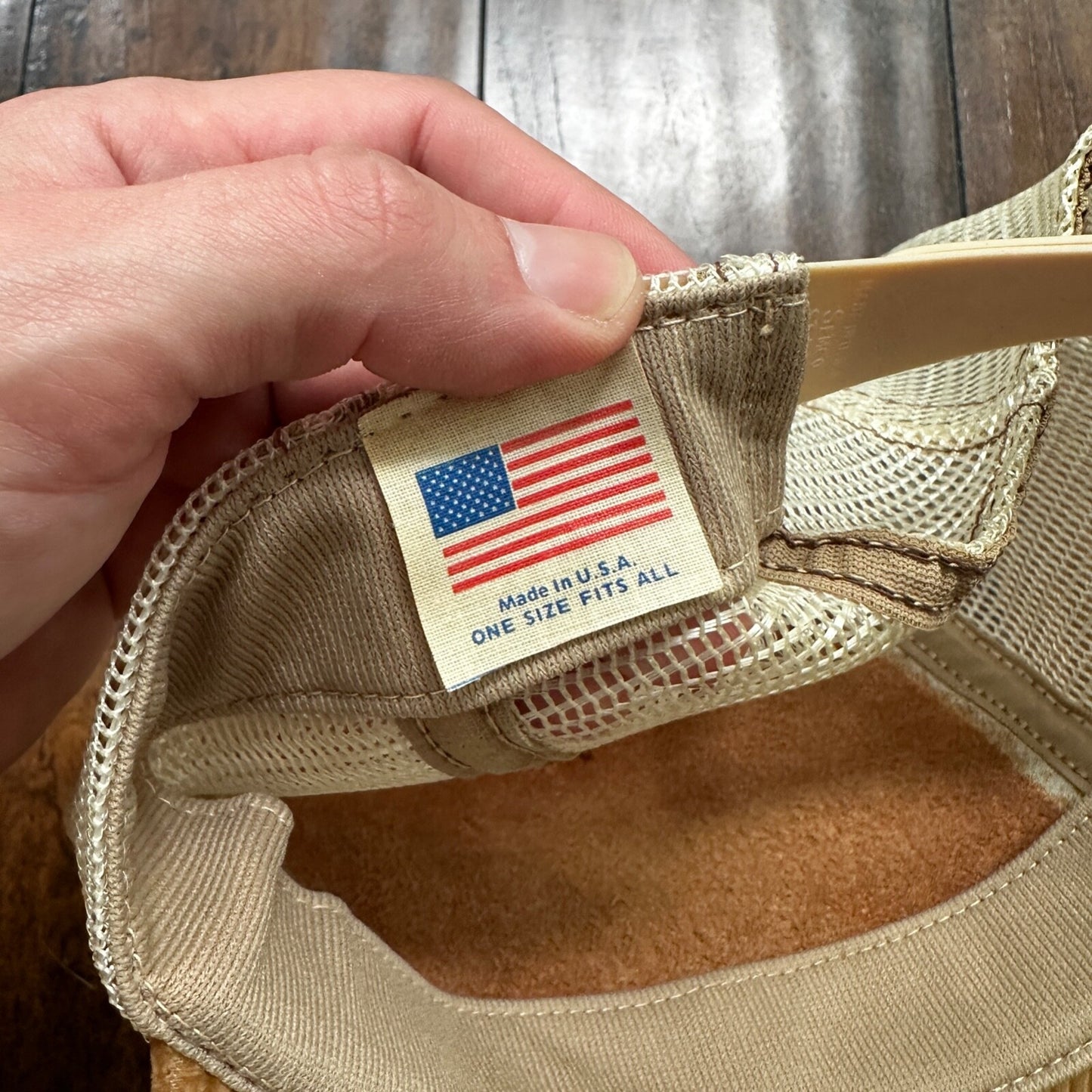 John Deere 50 Series VTG Hat Cap Snapback 90s Leather Corduroy Brown