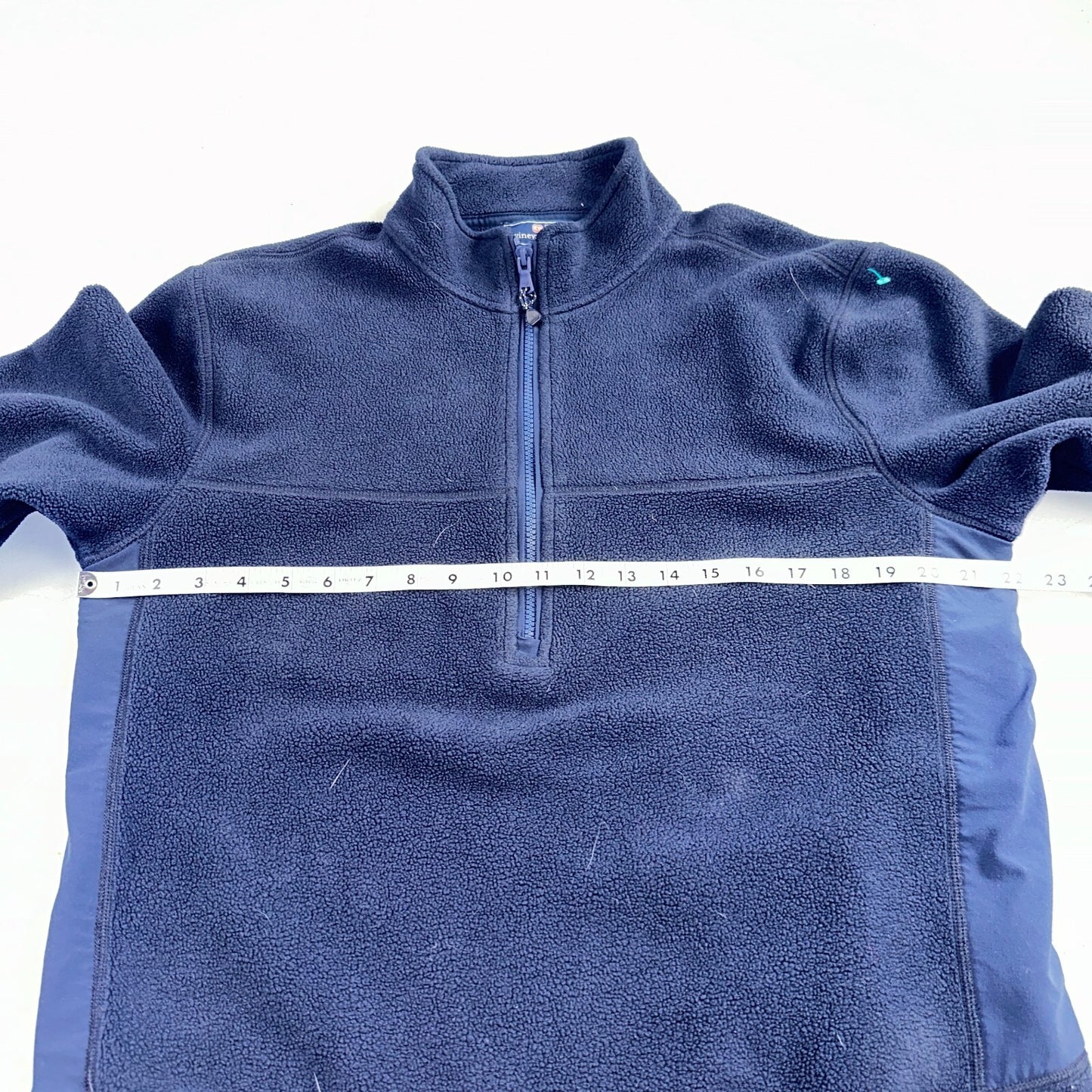 Vineyard Vines Vineyard Navy Quarter Zip Fleece Lined Mountain Sweater - Size M