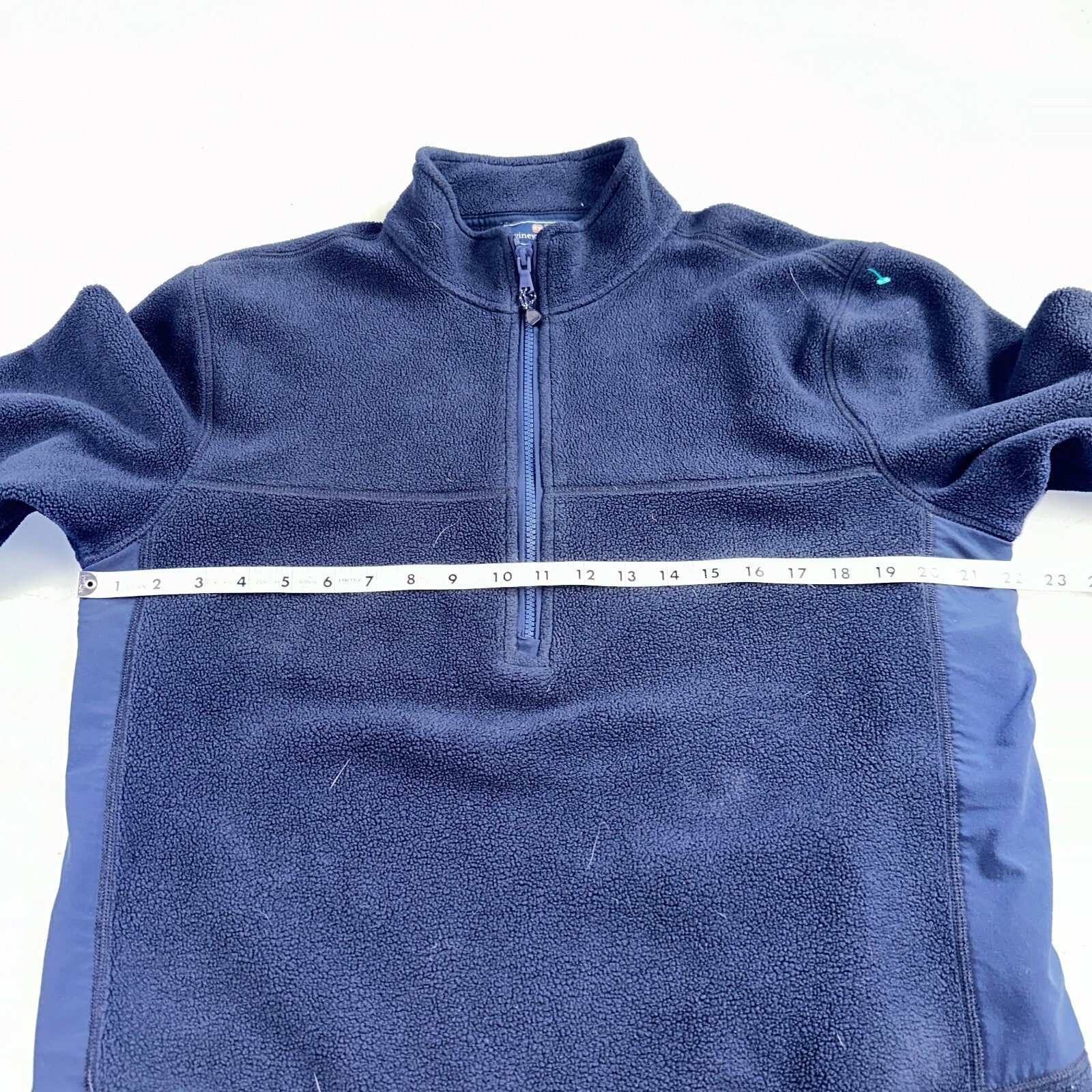 Vineyard Vines Vineyard Navy Quarter Zip Fleece Lined Mountain Sweater - Size M