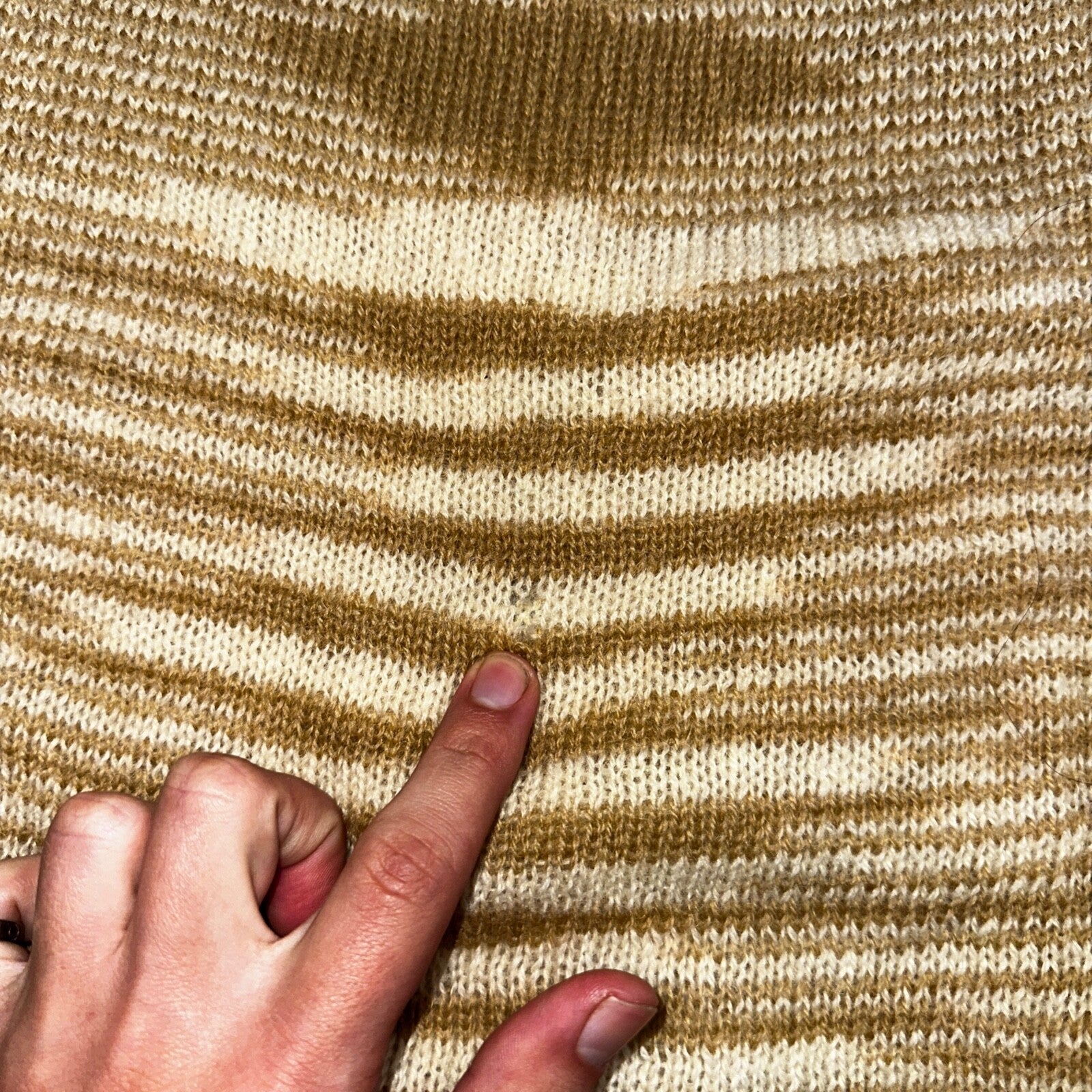 Robert Bruce 1970s Vintage Wool Cardigan Sweater Yellow Mustard Brown Aztec USA