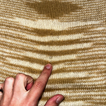 Robert Bruce 1970s Vintage Wool Cardigan Sweater Yellow Mustard Brown Aztec USA