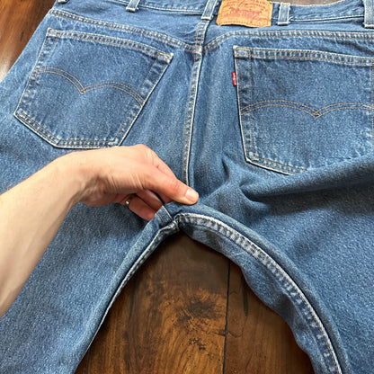 VTG 90s Levis 501 Button Fly 40x36 USA Tag Jeans Straight Wash Blue XX Act 36x32