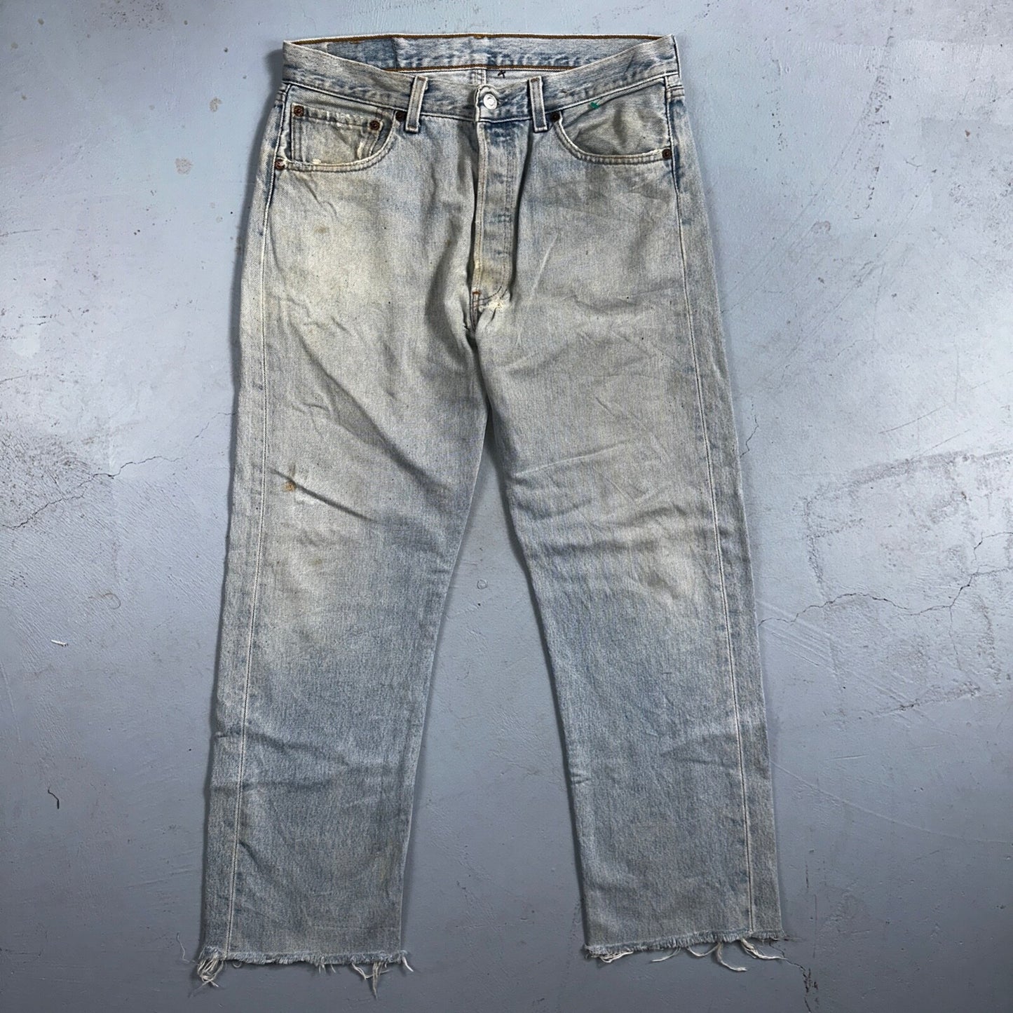 Levis 501 Vintage 90s XX Straight Leg Mexico Jeans 33x34 Light Wash Act 31x27