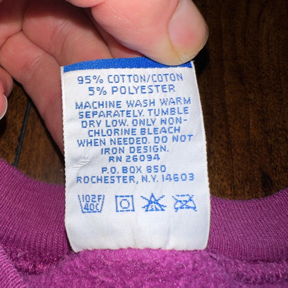 Champion Vintage XL 90s USA Purple Weave Sweatshirt Blank 80s Jumper Sweater