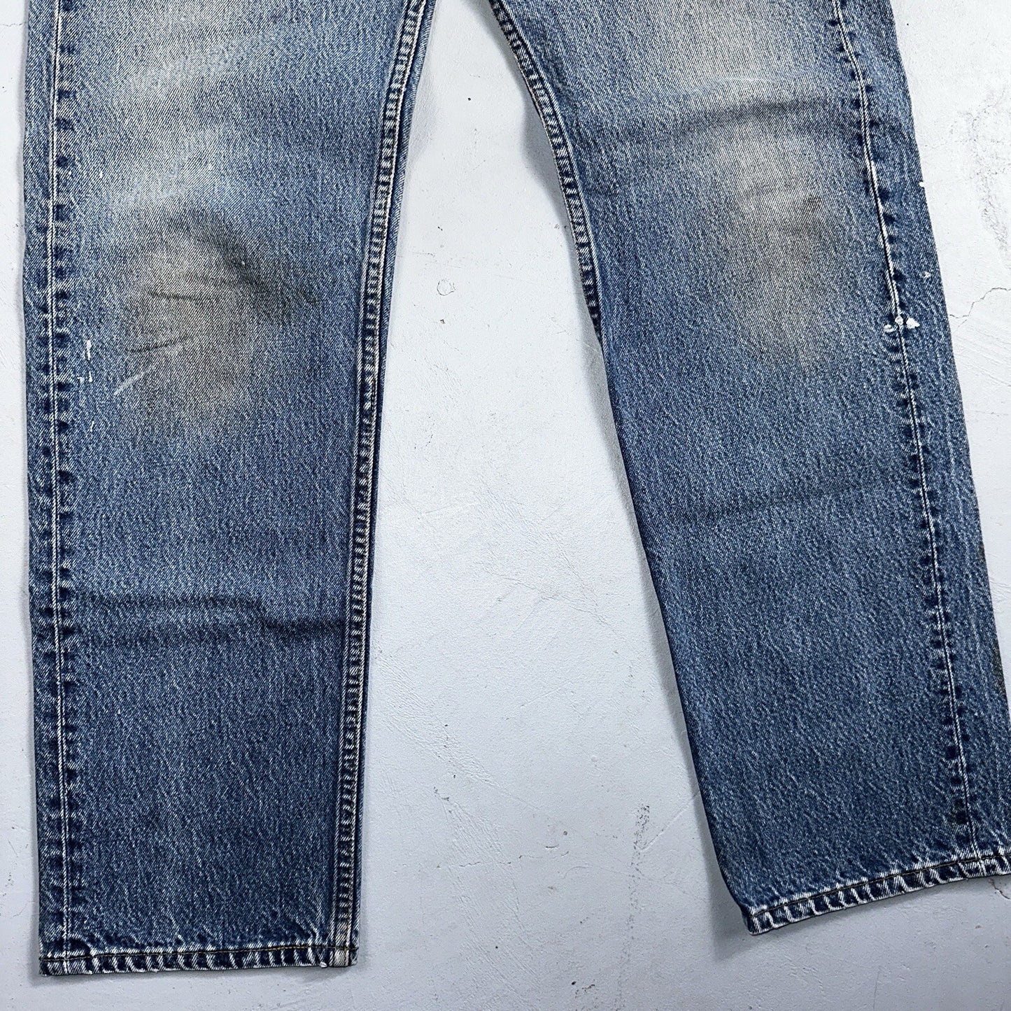 Levis 501 Vintage 90s USA 80s XX Straight Leg Jeans 35x36 Light Wash Act 32x31